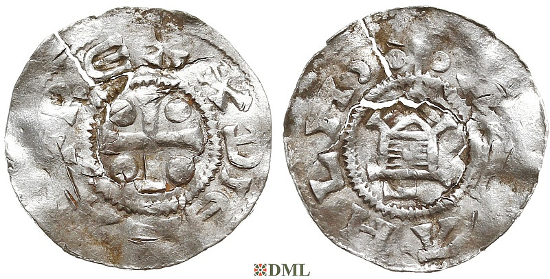 Денарий, Германия, Саксония, м.д. Goslar, type OAP, Imitatie (Подражание)