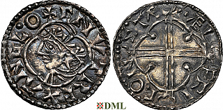 Денарий, Англия, Cnut  (1016-1035), м.д. Stafford, монетарий Ælfric, North 781