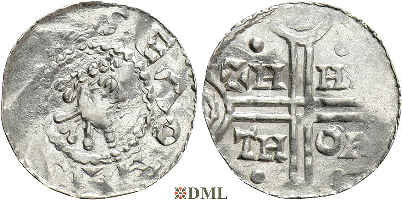 Денарий, Германия, Нижняя Лотарингия, Gf. Hermann (1020-1051), м.д. Emden, Dbg. 772