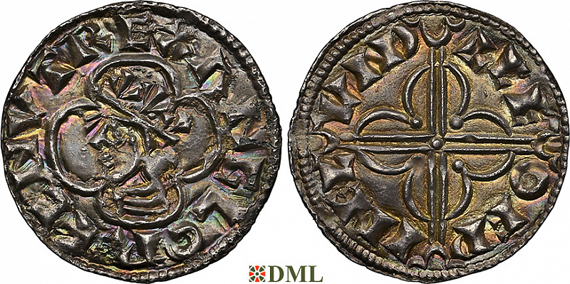 Денарий, Англия, Cnut  (1016-1035), м.д. London, монетарий Leofwine, North 781