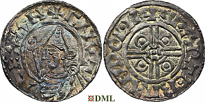 Денарий, Англия, Cnut  (1016-1035), м.д. Lincoln, монетарий Svartbrandr, North 787