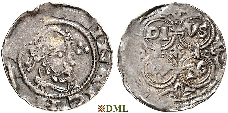 Денарий, Германия, Нижняя Лотарингия, Heinrich III (1039-1046), м.д. Duisburg, Dbg. 1515
