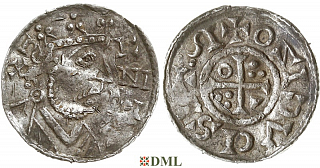 Денарий, Германия, Бавария, K. Heinrich II (1014-1024), м.д. Regensburg, монетарий IZO, Hahn 1976, 29c4.12