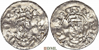 Денарий, Германия, Швабия, Heinrich III (1046-1056), м.д. Strassburg, Dbg. 709