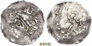 Денарий, Германия, Нижняя Лотарингия, Henrich II (1002-1024), м.д. Aachen, Ilisch 2014, 50.4