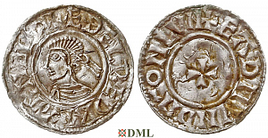 Денарий, Англия, Æthelred II (978-1016), м.д. London, монетарий Eadmund, North 777