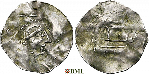 Денарий, Германия, Нижняя Лотарингия, Anonymous bishop, м.д. Maastricht, Ilisch 2014, 40.20