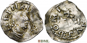 Денарий, Германия, Нижняя Лотарингия, Heinrich III (1039-1046), м.д. Huy, Ilisch 2014, 33.13