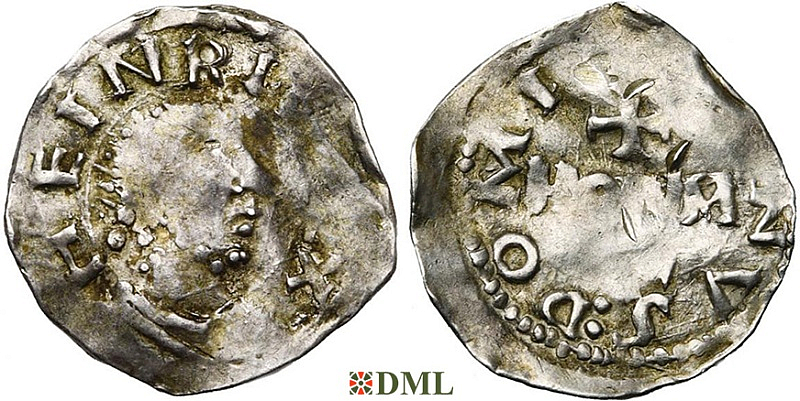 Денарий, Германия, Нижняя Лотарингия, Heinrich III (1039-1046), м.д. Huy, Ilisch 2014, 33.13