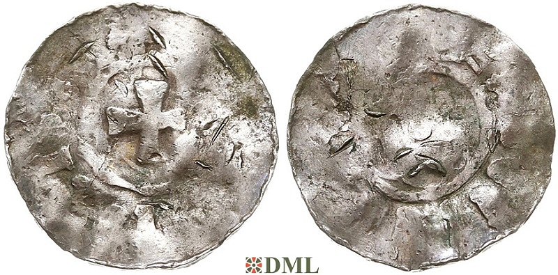 Денарий, Германия, Саксония, Hg. Bernard II (1011-1059), м.д. Luneburg, Dbg 589
