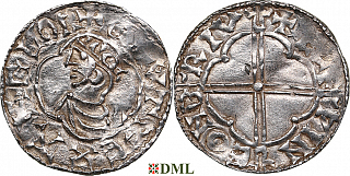 Денарий, Англия, Cnut (1016-1035), м.д. Bruton, монетарий Ælfwine, North 781