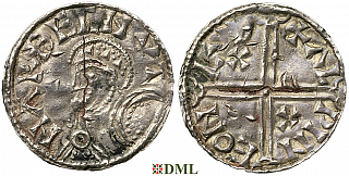 Денарий, Дания, Hardeknut (1035-1042), м.д. Lund, Hbg. 28
