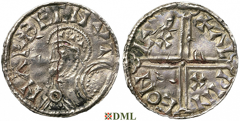 Денарий, Дания, Hardeknut (1035-1042), м.д. Lund, Hbg. 28