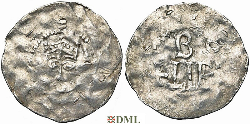 Денарий, Германия, Нижняя Лотарингия, Heinrich III (1036-1056), м.д. Tiel, Ilisch 2000, 3.17