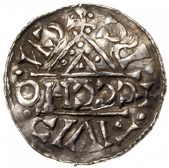 Денарий, Германия, Бавария, Heinrich V (1018-1026), м.д. Regensburg, монетарий CCCHO, Hahn 1976, 31d8