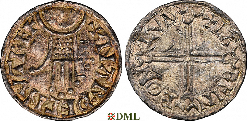 Денарий, Дания, Hardeknut (1035-1042), м.д. Lund, Hbg. 27