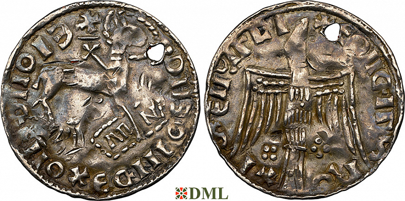 Денарий, Дания, Hardeknut (1035-1042), м.д. Lund, Hbg. 4