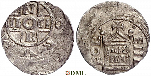 Денарий, Германия, Верхняя Лотарингия, Pilgrim (1027-1036) и Konrad II (1027-1039), м.д. Andernach, Dbg. 1537