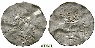 Денарий, Германия, Нижняя Лотарингия, Heinrich III (1046-1056), м.д. Luttich, Ilisch 2014, 34.24
