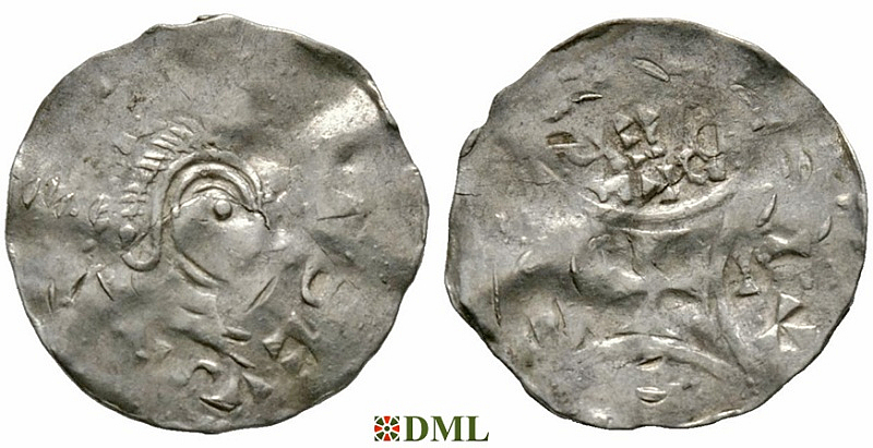 Денарий, Германия, Нижняя Лотарингия, Heinrich III (1046-1056), м.д. Luttich, Ilisch 2014, 34.24