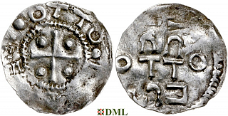 Денарий, Германия, Швабия, Otto I - Otto III (973-1002), м.д. Esslingen, Dbg. 1271
