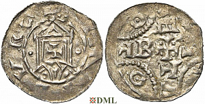 Денарий. Германия, Нижняя Лотарингия, Dirk IV (1039-1049), м.д. Rijnsburg, Ilisch 2000, 11.2