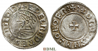 Денарий, Англия, Æthelred II (978-1016), м.д. York, монетарий Thorstan, North 777