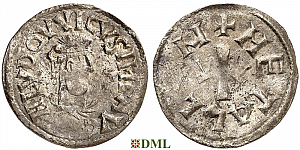 Денье, Каролинги, Louis le Pieux (814-840), м.д. Melle, Depeyrot 607
