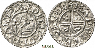 Денарий, Англия, Æthelred II (978-1016), м.д. Southwark, монетарий Boga, North 770