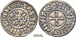 Денарий, Каролинги, Eudes (888-897), м.д. Tours