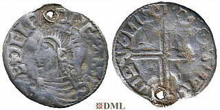 Денарий, Англия, Æthelred II (978-1016), м.д. Lincoln, монетарий Kolgrimr, North 774