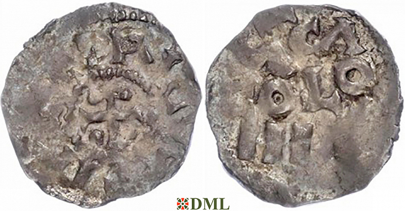 Денарий, Германия, Нижняя Лотарингия, Heinrich II (1002-1024), м.д. Koln, Dbg. 350