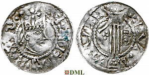 Денарий, Германия, Швабия, Heinrich II (1002-1024), м.д. Esslingen, Dbg. 951