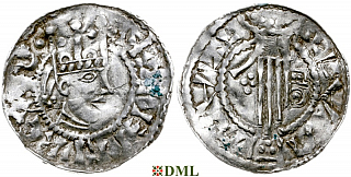 Денарий, Германия, Швабия, Heinrich II (1002-1024), м.д. Esslingen, Dbg. 951