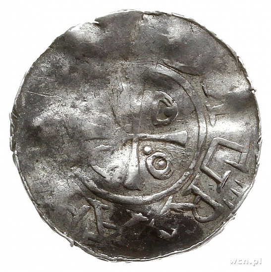 Денарий, Германия, Саксония, Otto III (983-1002), м.д. Goslar, Dbg. 1164