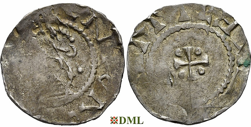 Денарий, Германия, Саксония, Heinrich II (1002-1024), м.д. Dortmund, Dbg. 752