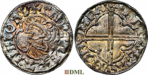 Денарий, Англия, Cnut  (1016-1035), м.д. Malmesbury, монетарий Bricstan, North 781
