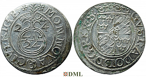 Драйпёлькер (полторак), Швеция, Рига (город), Густав II Адольф (1611-1632), м.д. Рига, минцмейстер Martin Wulff II, 1624 г., Haljak 1462