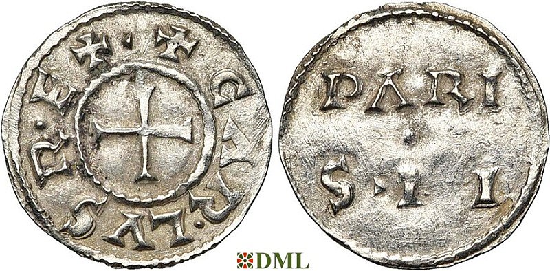 Денарий, Каролинги,Charles le Chauve (840-877), м.д. Paris, Depeyrot 761