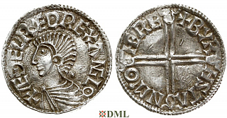 Денарий, Англия, Æthelred II (978-1016), м.д. Hereford, монетарий Byrhstan, North 774