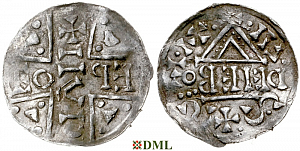 Денарий, Германия, Бавария, Heinrich V (1018-1023), м.д. Salzburg, монетарий DENEB, Hahn 1976, 100a1