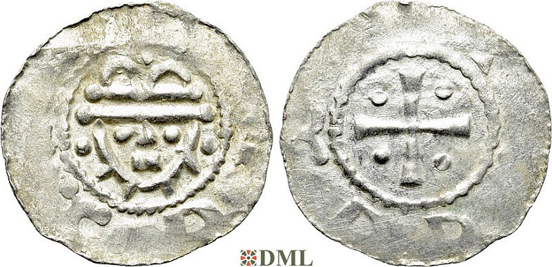Денарий, Германия, Нижняя Лотарингия, Hermann (1059-1074), м.д. Jever, Dbg. 595-597