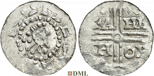 Денарий, Германия, Нижняя Лотарингия, Gf. Hermann (1020-1051), м.д. Emden, Dbg. 772