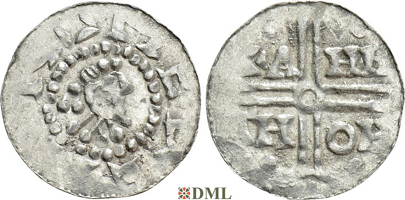 Денарий, Германия, Нижняя Лотарингия, Gf. Hermann (1020-1051), м.д. Emden, Dbg. 772