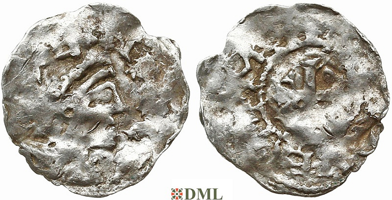 Денарий, Германия, Нижняя Лотарингия, Heinrich II (1002-1014), м.д. Maastricht, Ilisch 2014, 39.4