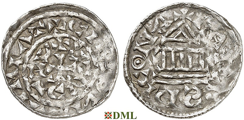 Денарий, Германия, Бавария, Heinrich III (1027-1039) и Konrad II (1024-1039), м.д. Regensburg, Hahn 1976, 34