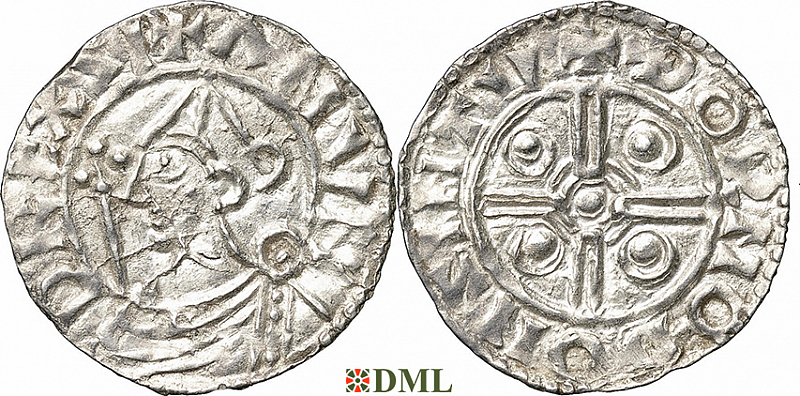 Денарий, Швеция, Anund (Jakob) Olofsson (1022-1050), монетарий Thormoth, м.д. Sigtuna, Malmer -