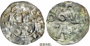 Денарий, Германия, Нижняя Лотарингия, Otto I (936-973), м.д. Koln, Dbg 331