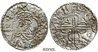 Денарий, Англия, Cnut (1016-1035), м.д. London, монетарий Leofsige, North 781