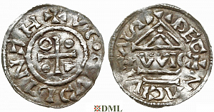 Денарий, Германия, Бавария, Heinrich IV (995-1002), м.д. Regensburg, монетарий WIC, Hahn 1976, 25e2